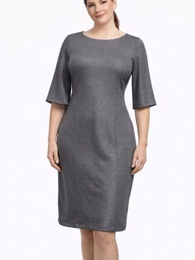 Banana Republic NWT Gray with Silver sparkle Sheath Dress Size 2